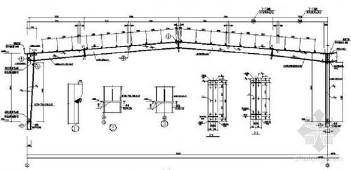 [施工图]某2层钢结构厂房结构图纸
